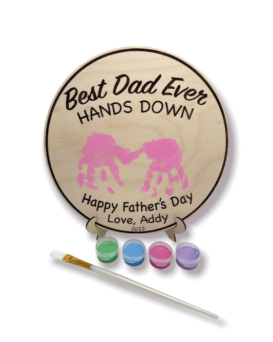 "Best Dad Ever, Hands Down" Sign Kit
